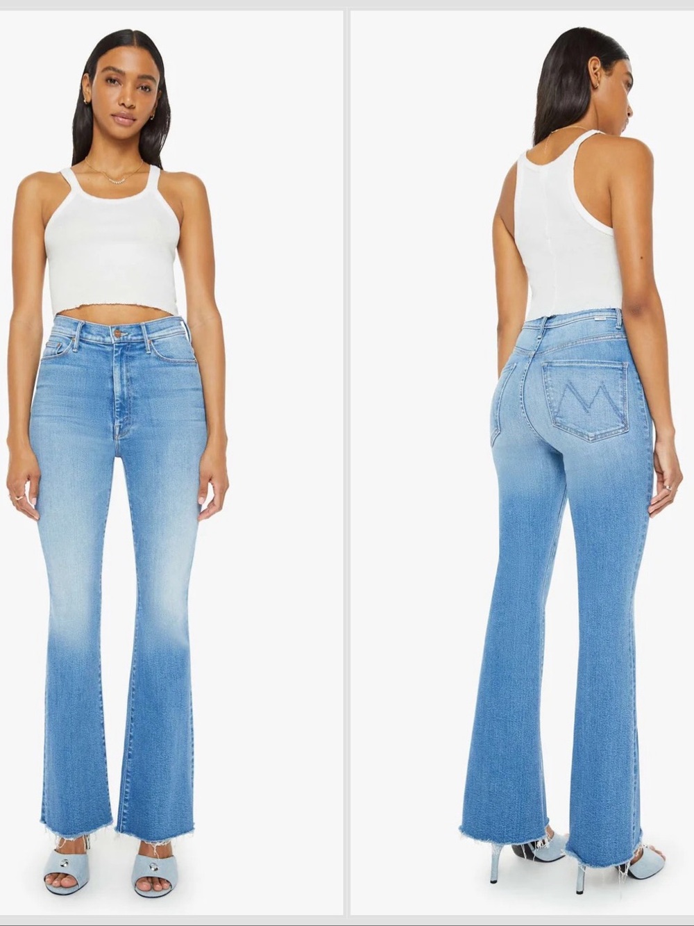 MOTHER The Weekender Fray Jeans Read Between The Lines Size 29